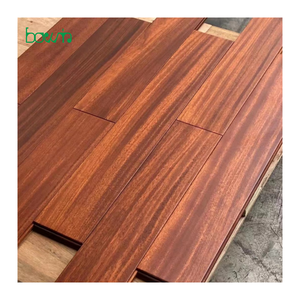 Suelo de <span class=keywords><strong>Madera</strong></span> Maciza <span class=keywords><strong>Iroko</strong></span> con Sistema de Ranura y Lengüeta, Acabado Mate, Grado Premium, Estilo Europeo, para Dormitorio y Cocina - Product Image 1