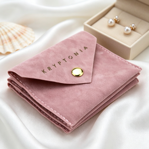 Custom Printed Pink Suede Velvet <strong>Jewelry</strong> Pouch <strong>Packaging</strong> Envelope Gift Bag with Pad Velvet <strong>Jewelry</strong> Bag Logo <strong>Jewelry</strong> <strong>Packaging</strong> - Product Image 3