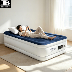 Materasso Gonfiabile Singolo di Lusso con Pompa Elettrica Integrata, Letto Gonfiabile Rialzato Floccato per Ospiti e Uso Domestico - Product Image 5