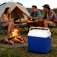 Glacière isotherme en polyuréthane expansé (EPS) de grande capacité (12 L) en plastique HDPE imperméable pour aliments et vin