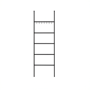 Moderno Toallero de Hierro Negro para Montar en la Pared, Organizador de Baño con 4 Barras - Product Image 1