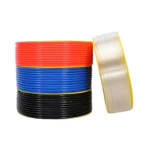 Manguera de poliuretano para neumáticos, tubo de poliuretano transparente, 4, 6, 8, 10, 12, 14, 16mm, 1/8, 1/4, 3/8, 1/2, azul, negro y naranja