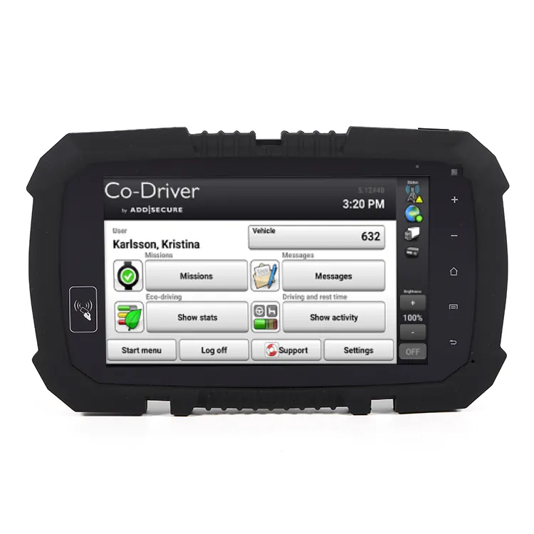 7นิ้ว Android ยานพาหนะ Rear16MP ออโต้โฟกัส GPS ขั้วข้อมูลมือถือ MDT สำหรับรถแท็กซี่รถบรรทุกจัดส่งระบบติดตามยานพาหนะแท็บเล็ตพีซี