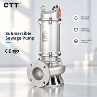 Pompe submersible pour eaux usées en acier inoxydable robuste SS316 IP68, eaux corrosives, eaux de mer, 380V CE ISO9001