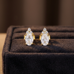 Elegantes Pendientes Geométricos Chapados en Oro de 14K, Diseño de Plata 925 con Circonita Brillante, Joyería Minimalista Simple - Product Image 5