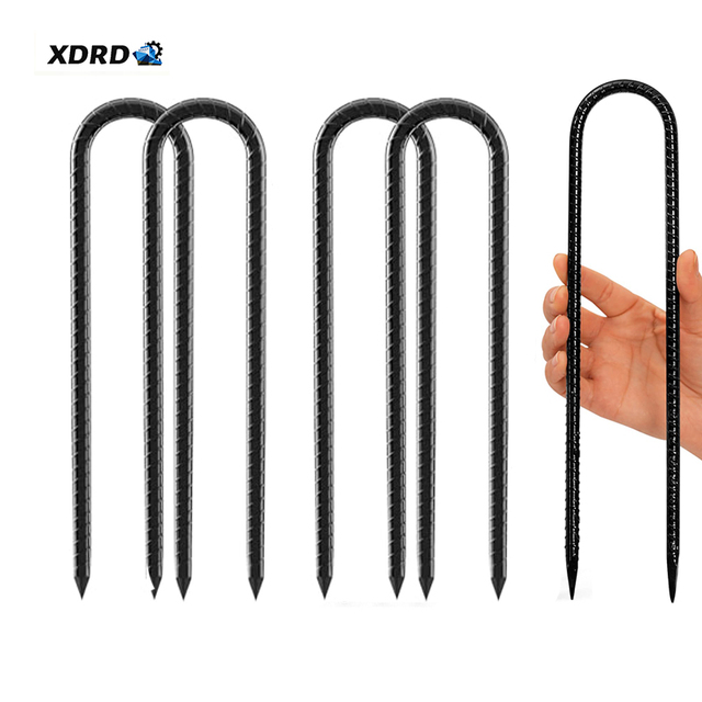 Heavy Duty Ground Anchors Rebar Stakes U Hook Fixing Stakes for Camping Tent,Canopies,Carports,Sheds,Swing