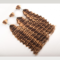 KAMA Cheveux Indiens pour Tresses Bohèmes, Extensions de Cheveux en Gros, 100% Ondulés Profonds, Cheveux Vierges Non Traités Remy, Tissage de Haute Qualité 12"-30"