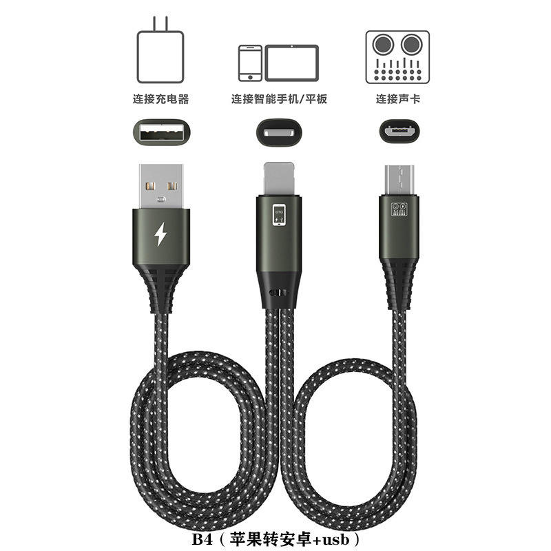 B5 (Apple to old Android + USB)