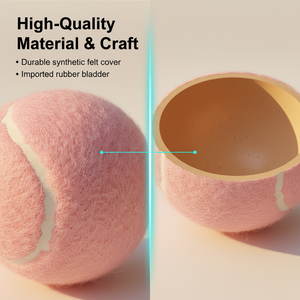Palline da Tennis Rosa di Alta Qualità Approvate ITF, Palline da Padel Personalizzate ODM/OEM per Sport e Giocattoli per Animali - Product Image 2