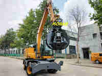 Grappin de récupération robuste pour excavatrice, modèle Orange Peel Grab 360 °   Godet rotatif hydraulique pour la manutention des matériaux de rebut