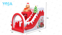 Structure gonflable combinée de qualité commerciale, personnalisée, neuve, pour enfants, pour fêtes de Noël en extérieur, avec toboggan gonflable en PVC