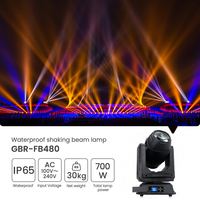 Projecteur de scène LED 700W pour piste de danse, éclairage extérieur pour fêtes, modes d'éclairage réglables, protection IP65, contrôle DMX512 RGB
