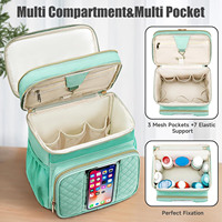 Grande trousse de toilette suspendue Caddy de douche portable résistant à l'eau pour femme avec poche pour téléphone