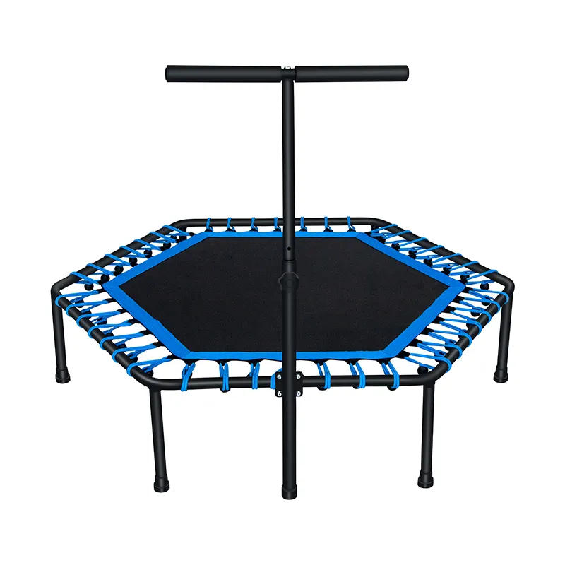 Cama de pular hexagonal profissional, cama de fitness multicolor com elástico sem gabinete