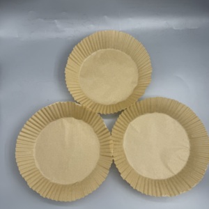 Papier sulfurisé multi-tailles pour friteuse à air, rond 16cm 20cm 23cm, en silicone, sur mesure, jetable, pour cuisson en friteuse à air - Product Image 1