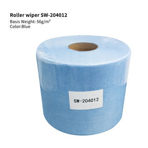 Rollo de Papel de Limpieza Industrial Blanco y Azul Desechable para Cuartos Limpios, Pulpa de Madera, Poliéster, Sin Pelusas, No Tejido, Spunlace - Product Image 6