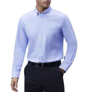 100% di cotone Oxford bottone verso il basso camicie nere per gli uomini di colore solido logo personale di personalizzazione - Product Image 2