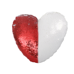 Customized Two-Color Heart-Shaped <strong>Sequins</strong> Pillowcase Personalized Photo Printed Magic <strong>Cushion</strong> Home Decor Gift for Friends - Product Image 2