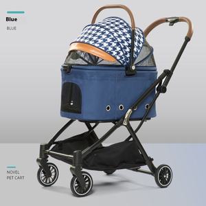 Passeggino portatile per animali domestici, di lusso diretto in fabbrica, elegante carrello per cani pieghevole per gatti - Product Image 2