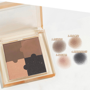 Palet Eyeshadow Grosir, Bubuk Eyeshadow Warna Bumi, Primer Makeup, Palet Makeup Abu-abu, Ringan, Hasil Halus - Product Image 2