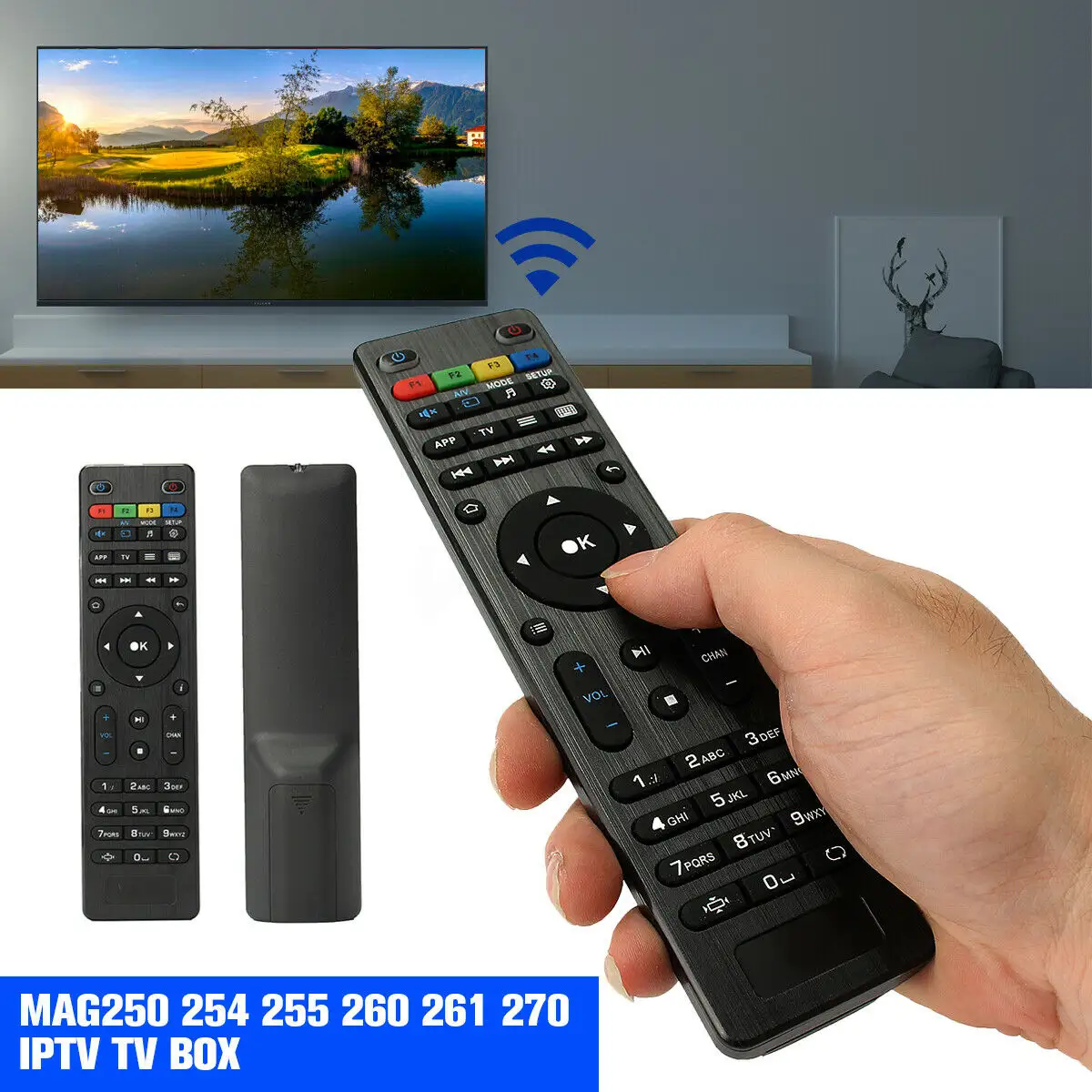 Remote Control pengganti MAG254 untuk MAG 322 250 255 256 257 275 349 350 351 322W1 Set Top Box Media jaringan Linux