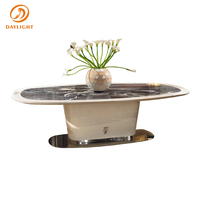 Ensemble de table à manger en marbre au design contemporain de luxe, mobilier moderne pour villa, appartement, salle à manger