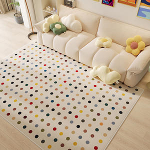 Alfombra de terciopelo cristalino rectangular con patrón geométrico antideslizante para sala de estar y dormitorio - Product Image 5