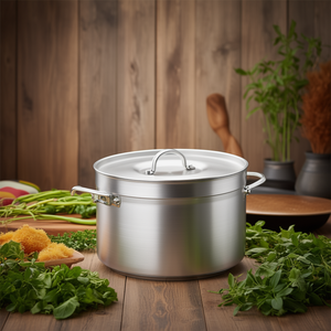 Casseruola in alluminio Chef con coperchio da 8 litri, pentola resistente per uso su fornello e forno - Product Image 3