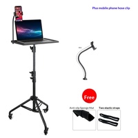 Support de sol réglable, extensible, léger et portable pour ordinateur portable, trépied avec roulettes, support pour tablette, projecteur et téléphone portable - Hauteur réglable