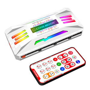COOLMOON Nuovissimo Accessorio per PC Gaming PA-<span class=keywords><strong>2</strong></span> Controller 120V Telecomando Wireless Sincronizzato con Musica 5v 3pin ARGB Controller Fam PWM - Product Image 1