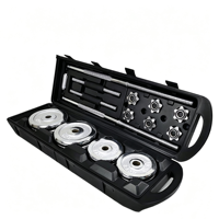 Ensemble d'haltères multifonctionnel réglable en fonte de 10 à 50 kg, peinture noire, pour la maison/la salle de sport