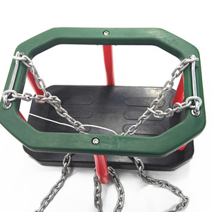 Asiento de columpio para niños pequeños con respaldo alto, columpio verde para niños - Product Image 5