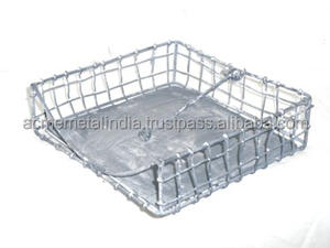 Présentoir de serviettes en fil de maille noir enduit de poudre fait à la main pour le stockage de la boîte à mouchoirs et l'organisation de la cuisine la plus vendue - Product Image 3