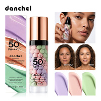 Crème Correctrice 3 Couleurs SPF50 PA+++ Base de Maquillage Écran Solaire Imperméable Contrôle du Sébum Correcteur de Couleur 40g