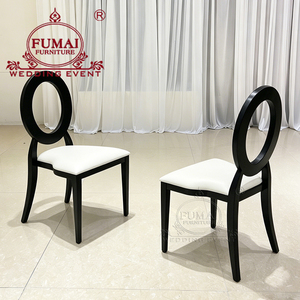Modern Design <b>Stacking</b> Black Iron Metal Ghana Banquet <b>Chair</b> for Sale - Product Image 3