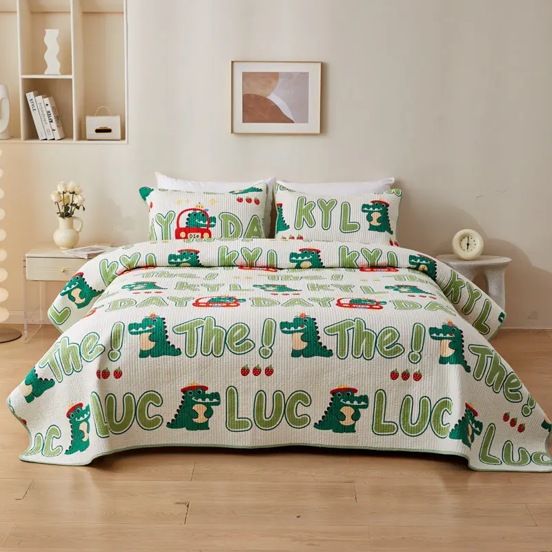 Set di lenzuola da letto all'ingrosso di quattro stagioni 2024 lenzuola da letto in cotone carino set di lenzuola per bambini di lusso per 2 persone