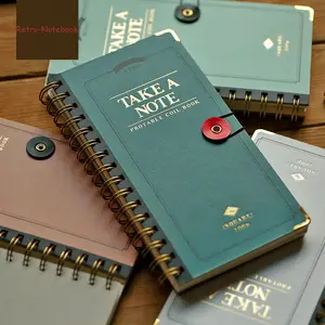 Retro Notebook Vintage Hard Cover Memo Pad Old-Fashional Traveler Hand Book Stationery