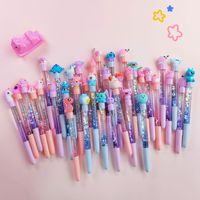 Stylo Gel 0,5 mm à Paillettes Flottantes Effet Sable Mouvant, Nouveau Style Dessin Animé, Écriture Fluide, Fournitures Scolaires et de Bureau pour Étudiants, Vente en Gros