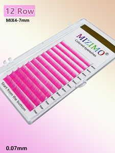 ขนตาปลอมแบบช่อ DIY ขายส่ง สีฟ้า แดง ม่วง แบบมังงะ คละขนาด 4 5 6 <span class=keywords><strong>7</strong></span> มม. ขนตาล่างสี - Product Image 3