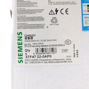 Contactor de Potencia Profesional Siemens 3TF4722-0AP0, 3 Polos, 22A, Bobina de 24VDC, Contactor de Control de Motor Industrial de Repuesto - Product Image 3