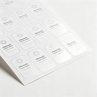 Étiquettes de bougies commémoratives Haoxuan OEM, film PET blanc mat, impression UV sélective, autocollants adhésifs pour emballage personnalisé