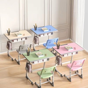 Silla <span class=keywords><strong>de</strong></span> Escritorio para Estudiantes con Altura Ajustable, Muebles Escolares Cómodos, Juego <span class=keywords><strong>de</strong></span> Escritorio <span class=keywords><strong>y</strong></span> Silla Escolar <span class=keywords><strong>de</strong></span> Metal - Product Image 5