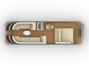 Allhouse Luxo 25FT Pro Pontão Barco Moderno Alumínio Casco <span class=keywords><strong>Parasailing</strong></span> Guincho Sistema Arnês Racks Outboard para Rio - Product Image 2