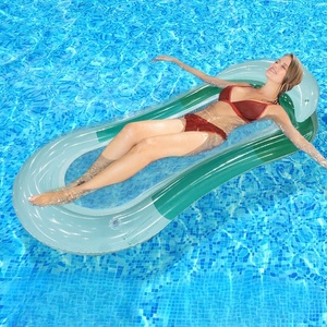 Venta al por mayor PVC adultos hamaca inflable Red de natación tela flotante cama almohadilla piscina flotador plataforma agua estera inflable niños - Product Image 3
