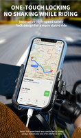 Support de téléphone pour moto et vélo Kewig Mini avec libération rapide 1s, fixation sur rétroviseur, étanche, fonction rotative, utilisation en extérieur