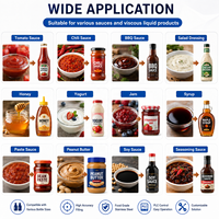 Ligne de machines automatiques de remplissage et d'emballage de sauce tomate en pot de verre
