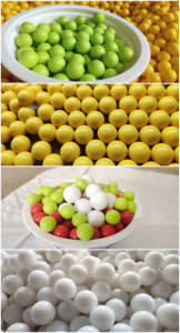 Proveedor de Bolas de Plástico POM Sólidas y Duras de Color Amarillo para <span class=keywords><strong>Paintball</strong></span>, 17 mm, 3.65 Gramos, para Rodamientos, 273 Piezas, 1 kg, Precio Bajo - Product Image 5