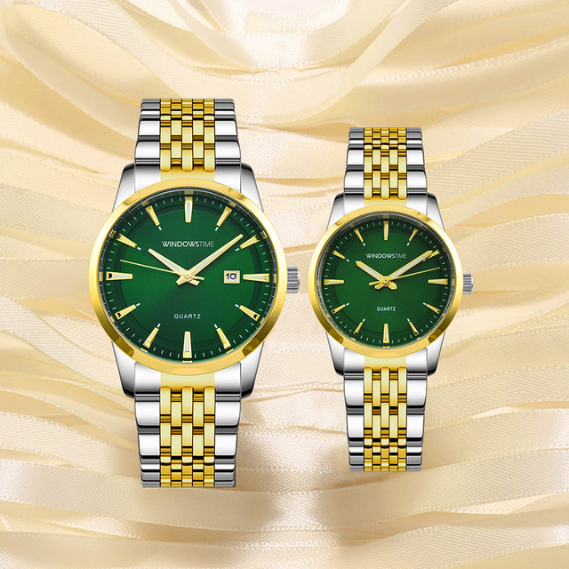 OEM Brand Your Own Private Label Stainless Steel Quartz Waterproof Custom Logo Luxury Couple Watch Pointer Dial for Men Women