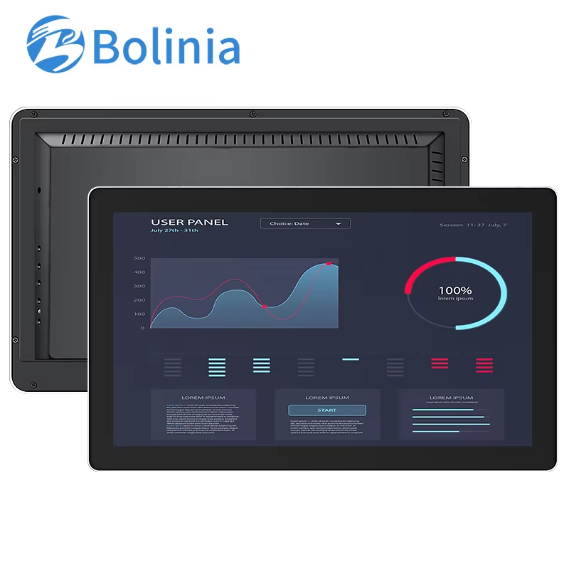 Wholesale Price 23.6/24 Inch 2K HD Industrial Screen Ip65 Waterproof Fanless Aluminum Case Industrial Monitor