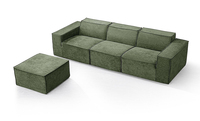 Canapé modulaire en tissu lisse, compressé, en forme de L, convertible à expansion rapide, adapté aux petites maisons, convivial pour les locataires, MOQ 1 pièce, anti-rayures, doux